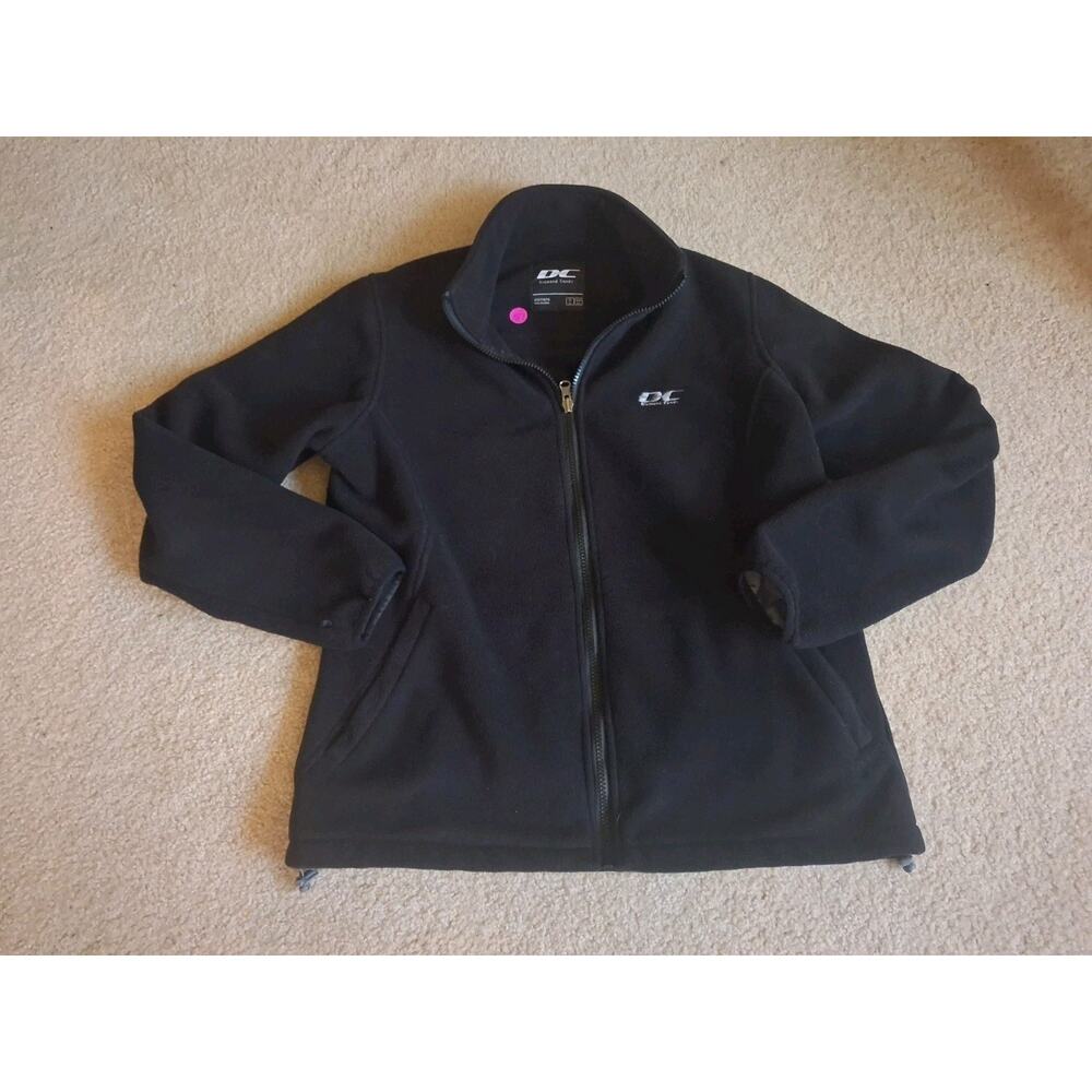 Diamond Candy Women's Black Full Zip Lightweight Mid-Length Jacket Size M